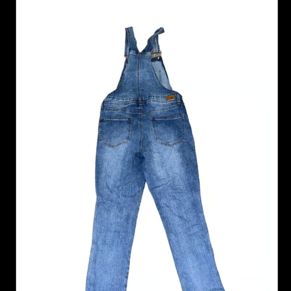 RSQ Tilly’s boyfriend ripped women’s denim overalls 3 26 - Picture 4 of 10